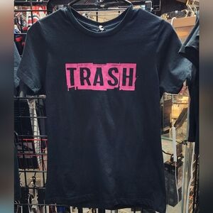 Trash Hot Pink Text Tshirt